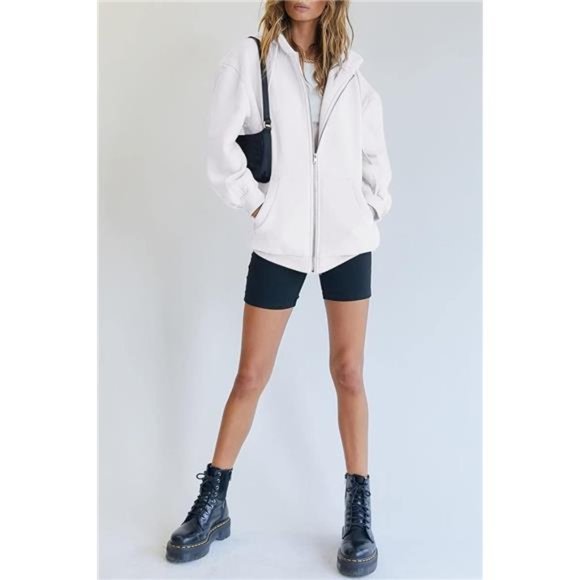 Womens Zip Up Hoodies Long Sleeve Sweatshirts Fall‎ Outfits Sweaters Jackets - Picture 4 of 6